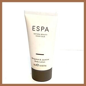ESPA Bergamot & Jasmine Body Lotion Travel Size 1 fl.oz. 30 ml Natural Beauty